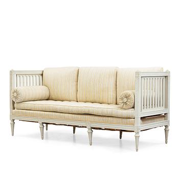 49. A late Gustavian sofa by J Lindgren (master 1770-1800), late 18th century.