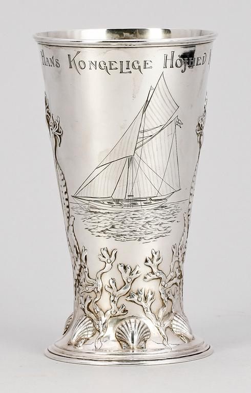 KUNGLIG PRISPOKAL, sterlingsilver, Michelsen, Köpenhamn 1899. Vikt ca 530 gram.