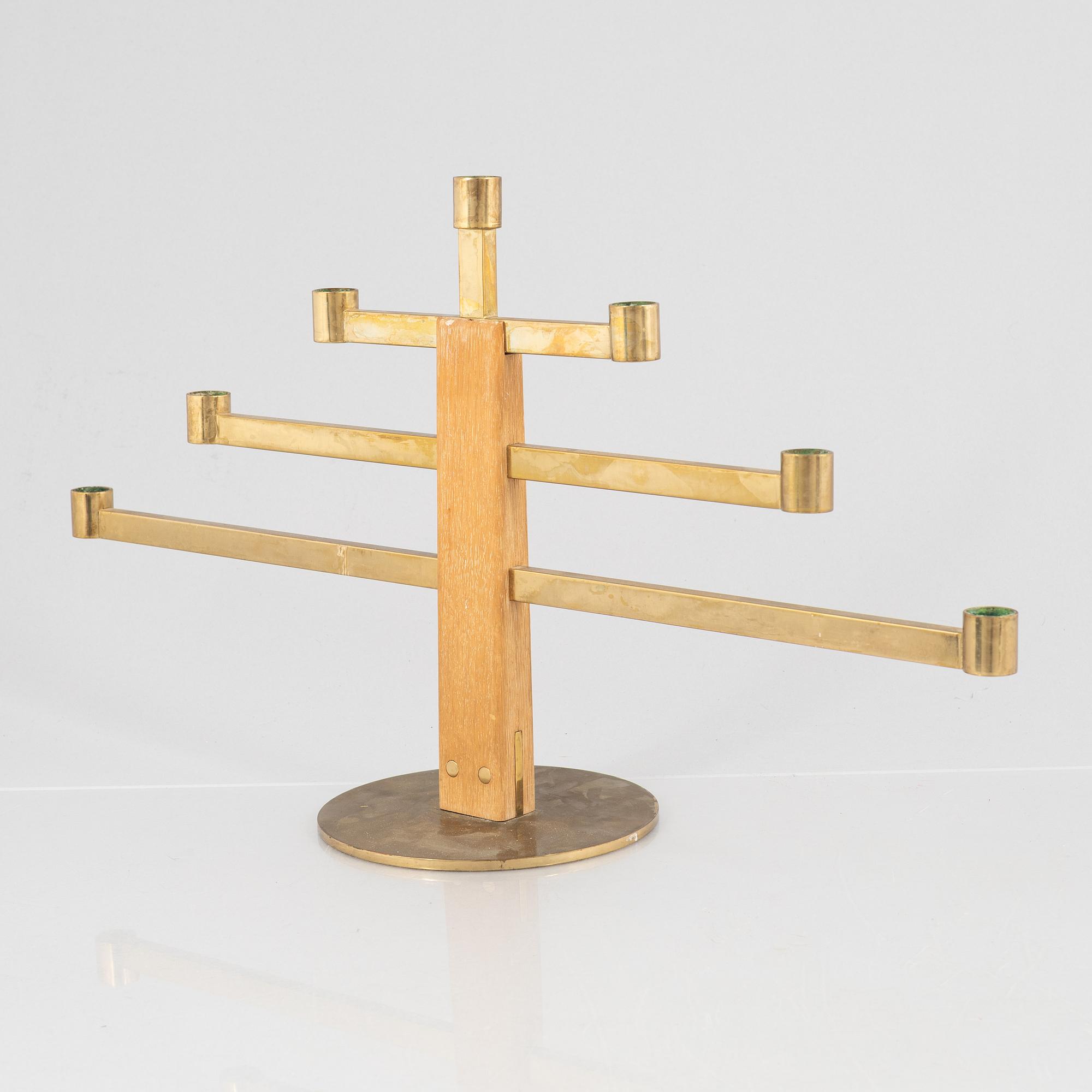 Hans-Agne Jakobsson, a model L 54 candelabrum, Markaryd, mid-20th Century.