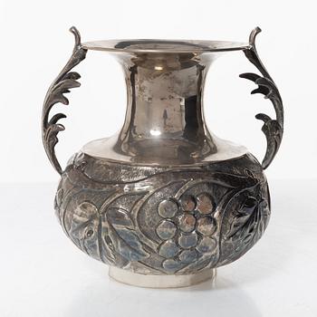Vase with handles, silver, second half of the 20th century.