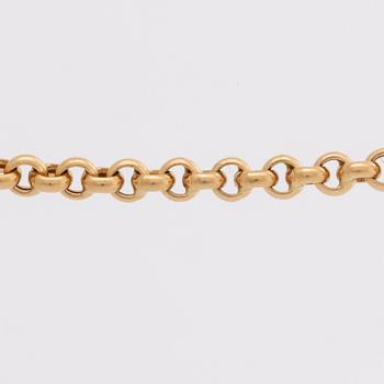 HALSKEDJA 18K guld, ärtlänk, 13,8 g, 75 cm.