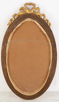 A Gustavian style mirror, mid 20th Century.