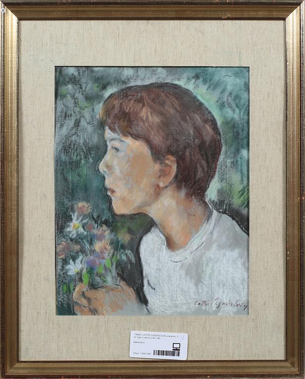 LOTTE LASERSTEIN, pasteller, 3 st. Sign o dat bl a 82 o 85.