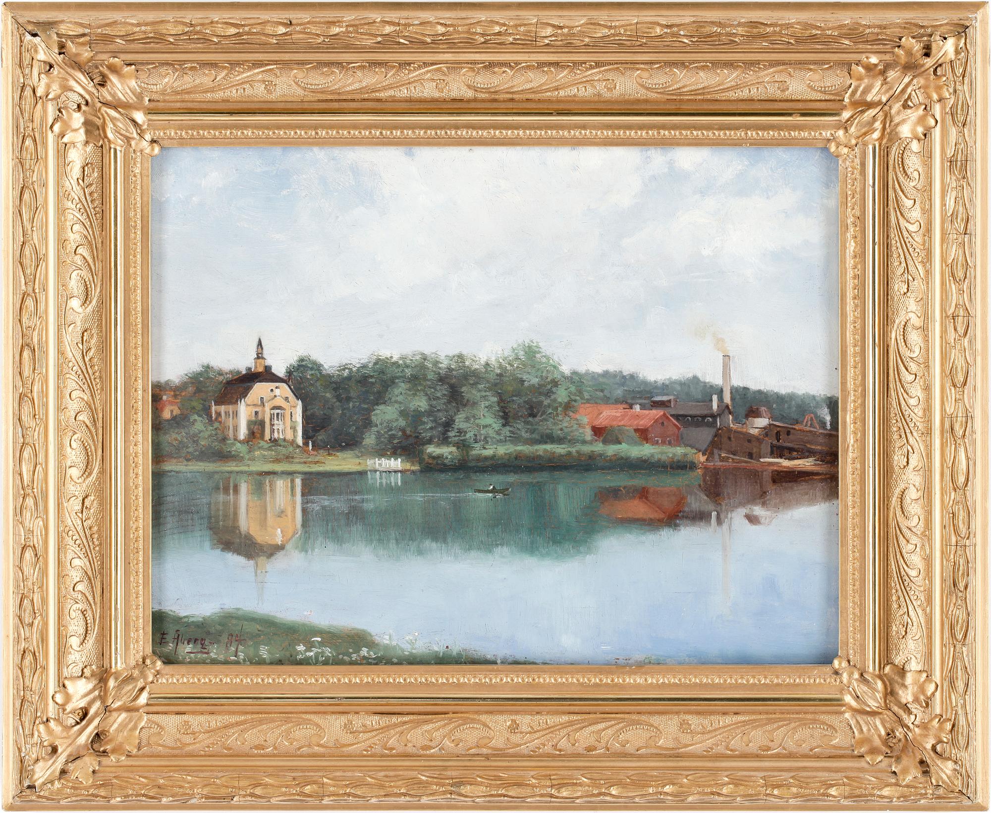 EMIL ÅBERG, olja på pannå, sign och dat -84.