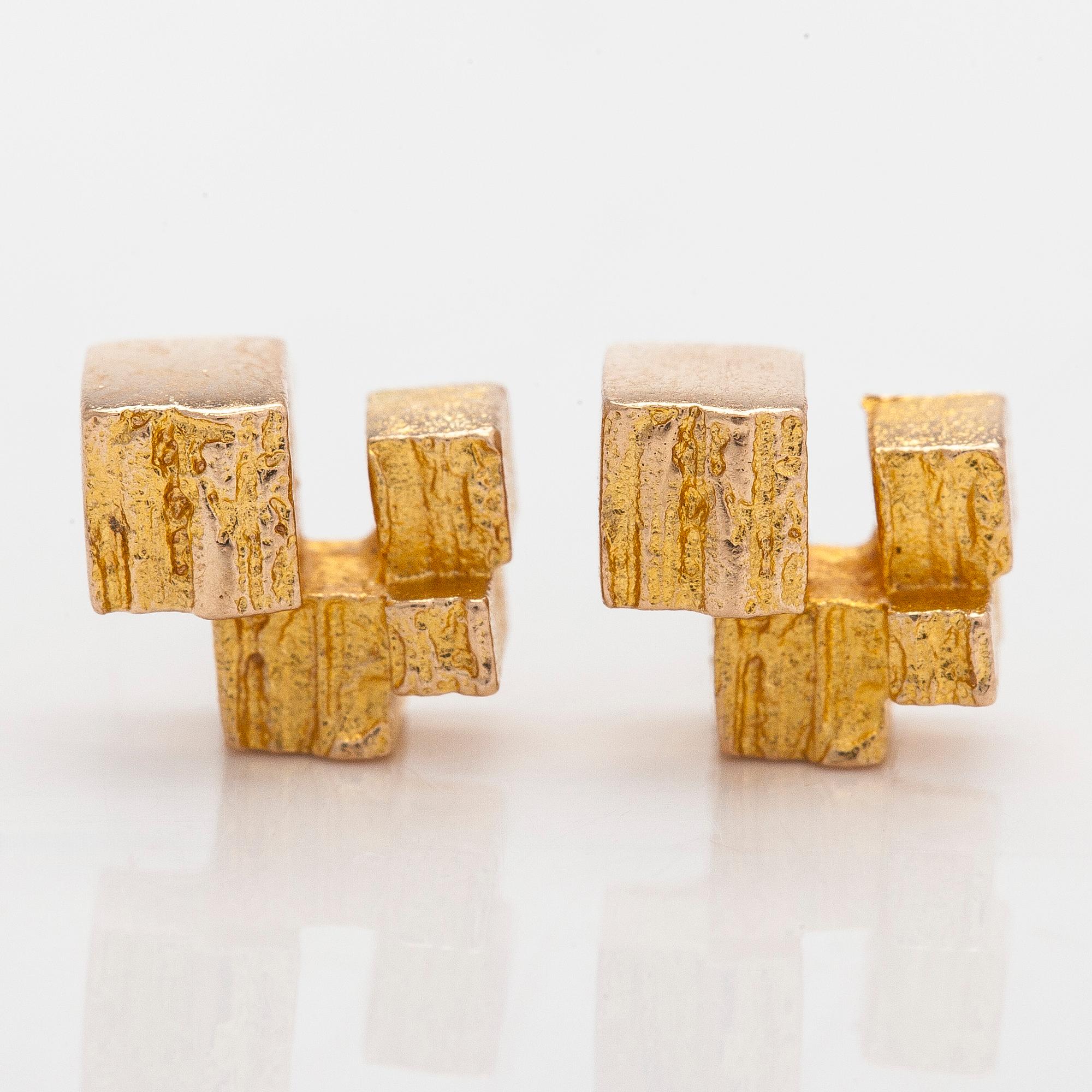 Björn Weckström, korvakorut, "Kultatorni", 14K kultaa, Lapponia.