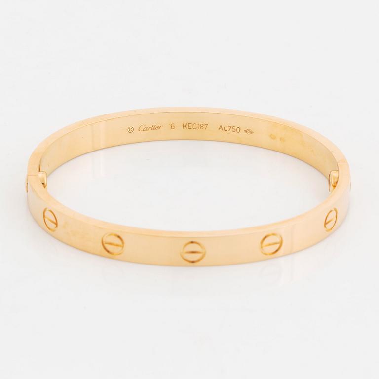 A Cartier 18K gold "Love" bracelet.