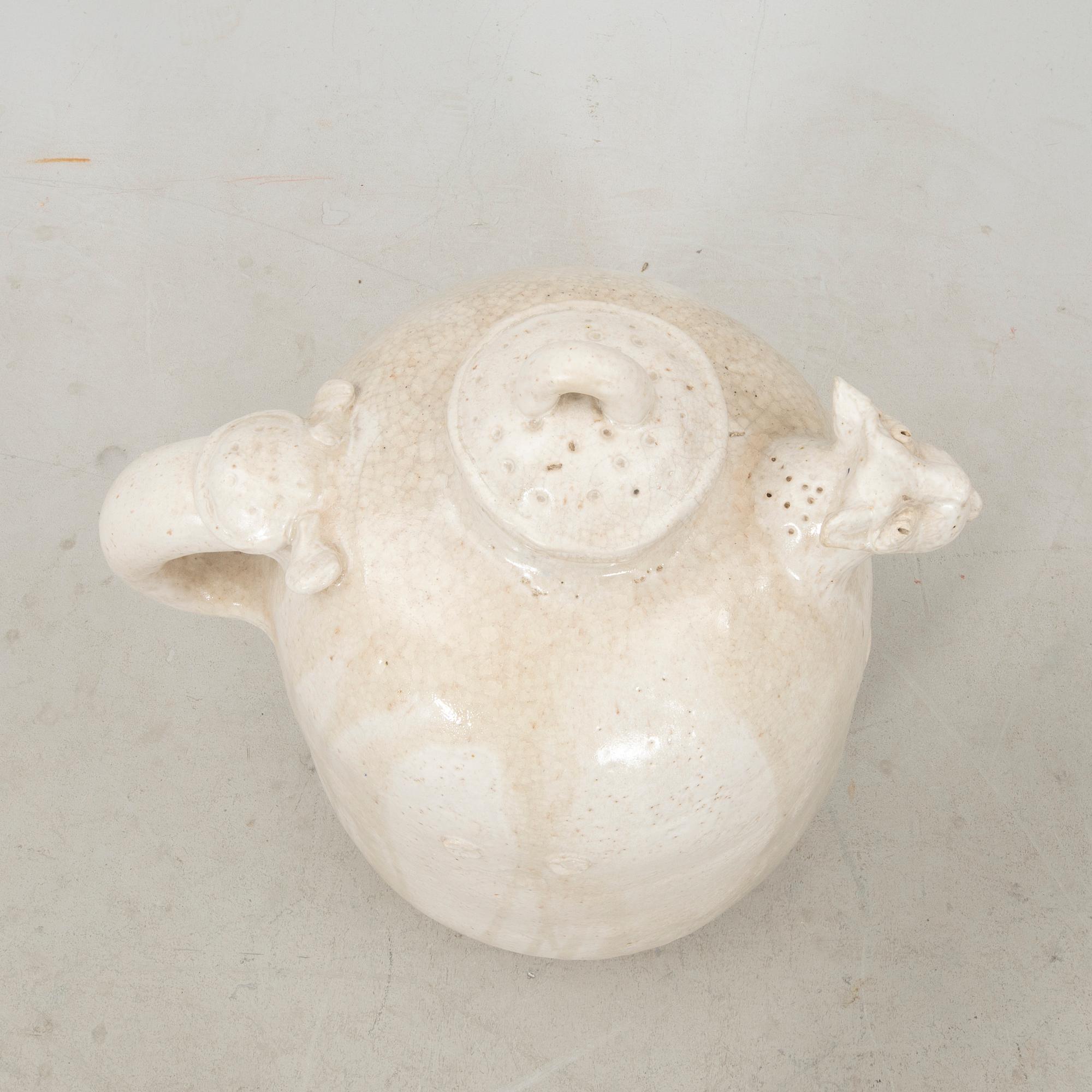 Gösta Grähs, signed stoneware teapot floor model own workshop.