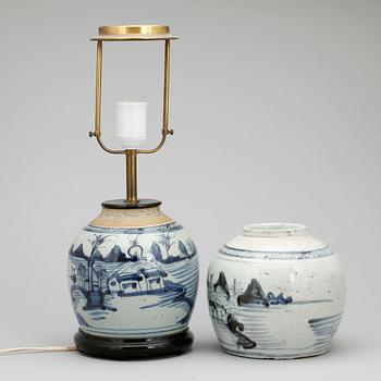 BOJANER, 2 st, porslin, kina, Qiing dynastin, 1800-tal.