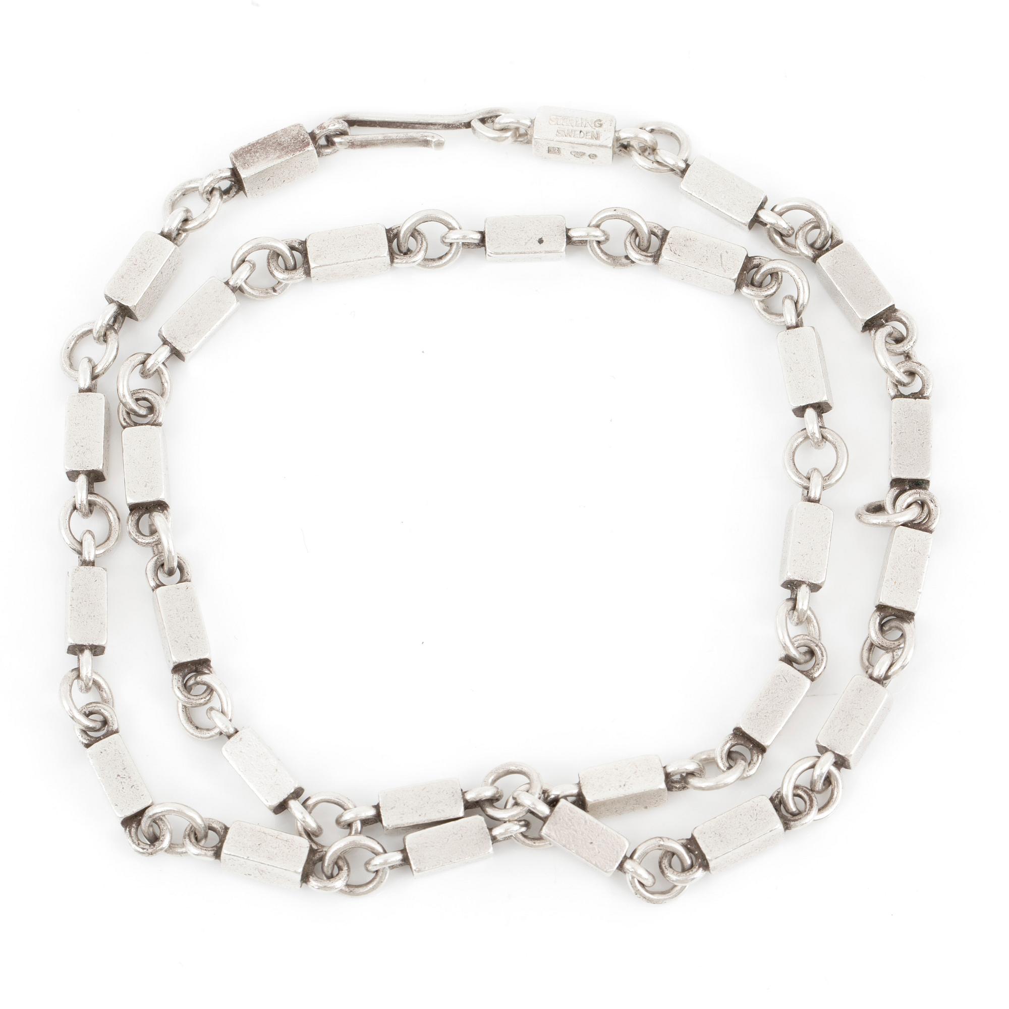 WIWEN NILSSON, Lund 1961, collier, sterlingsilver. Vikt ca 49,8 gram.