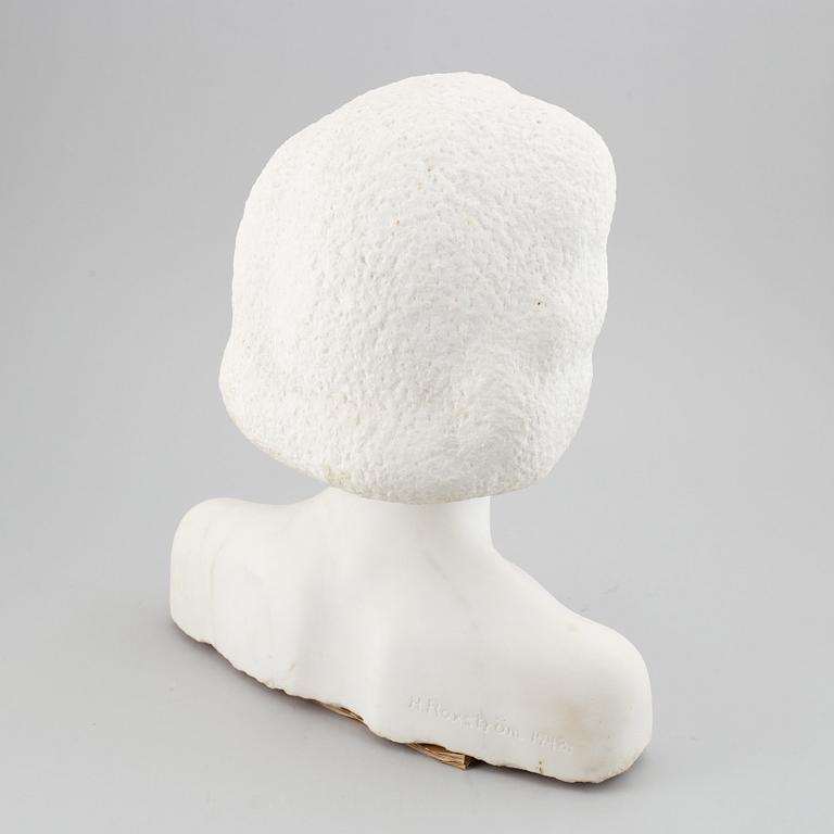 HENRIK ROXSTRÖM, sculpture. Signed. Dated. Marble. Height 45 cm.