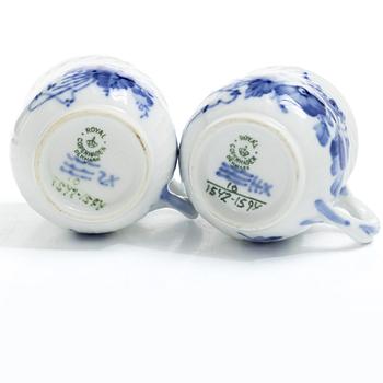 Royal Copenhagen, a set of twelve 'Blur Flower' custard cups, Denmark, 1957-58.