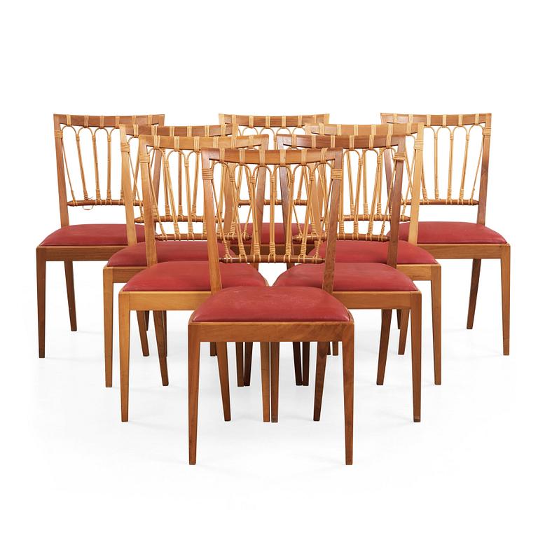 Josef Frank, stolar, 8 st, Firma Svenskt Tenn, modell 1165.