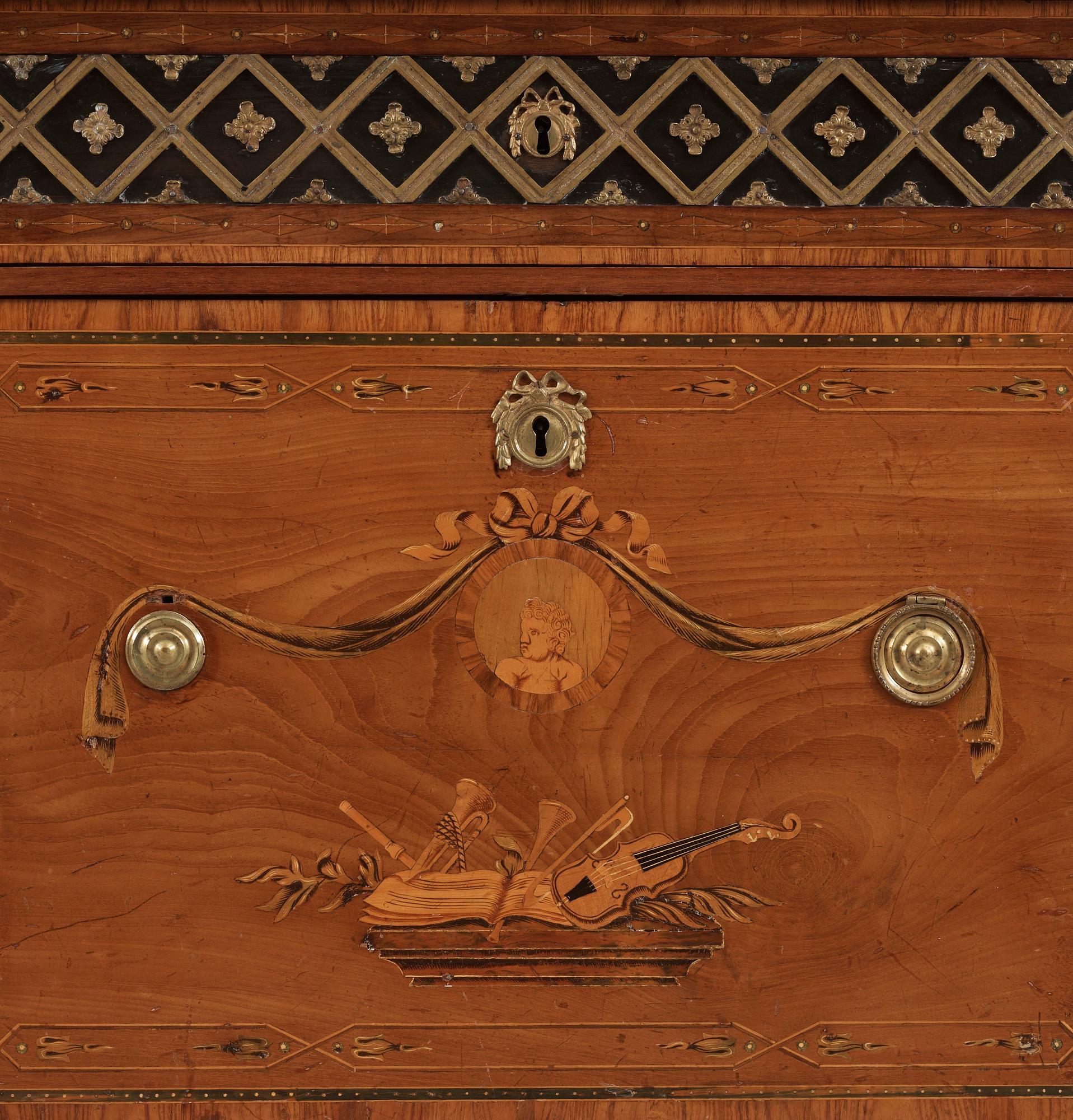 A Gustavian 18th century commode by N. P. Stenström, master 1781.