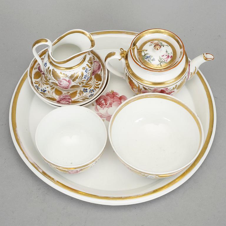 SERVISDELAR, 6 st, porslin, bl.a. Gardner, Ryssland, 1800/1900-tal.