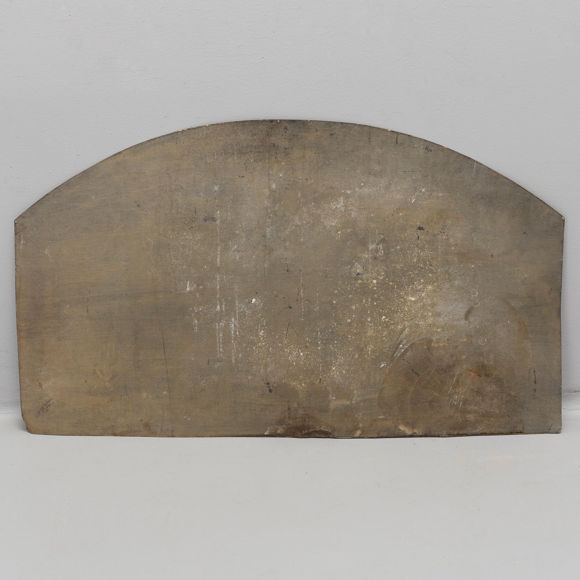 UNKNOWN ARTIST, tinplate, en grisaille, 19th century.