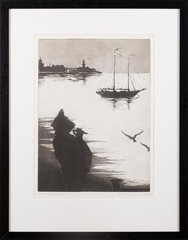 MANNO KALLIOMÄKI, etching, signed and dated 1973, numbered Epreuve d'art I.