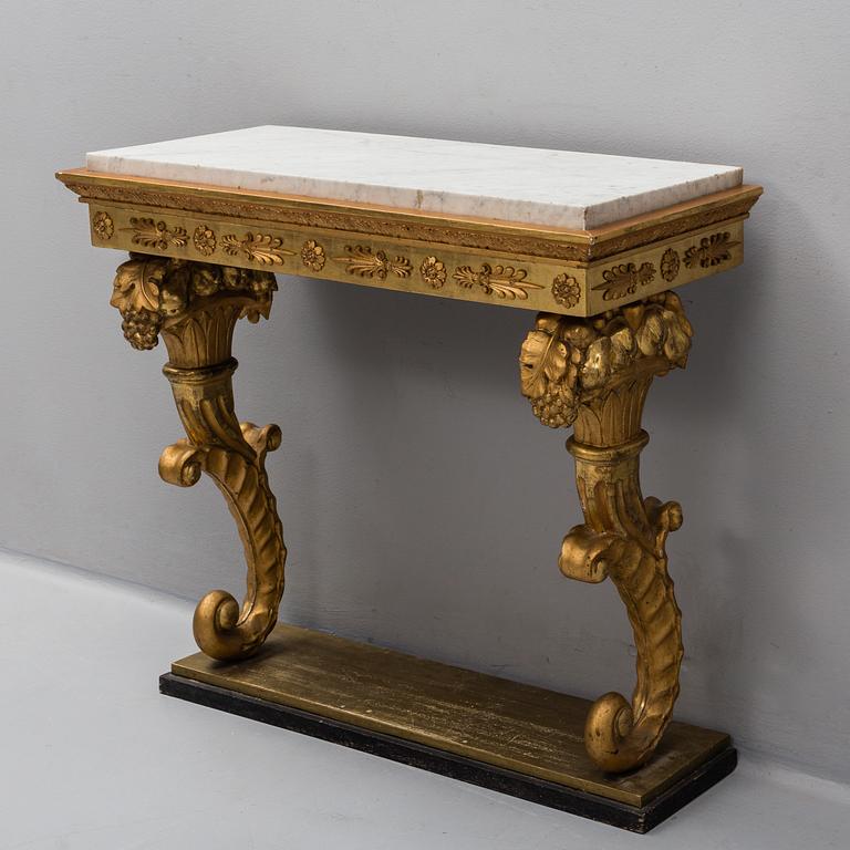 A Swedish Empire console table, 1820-30's.