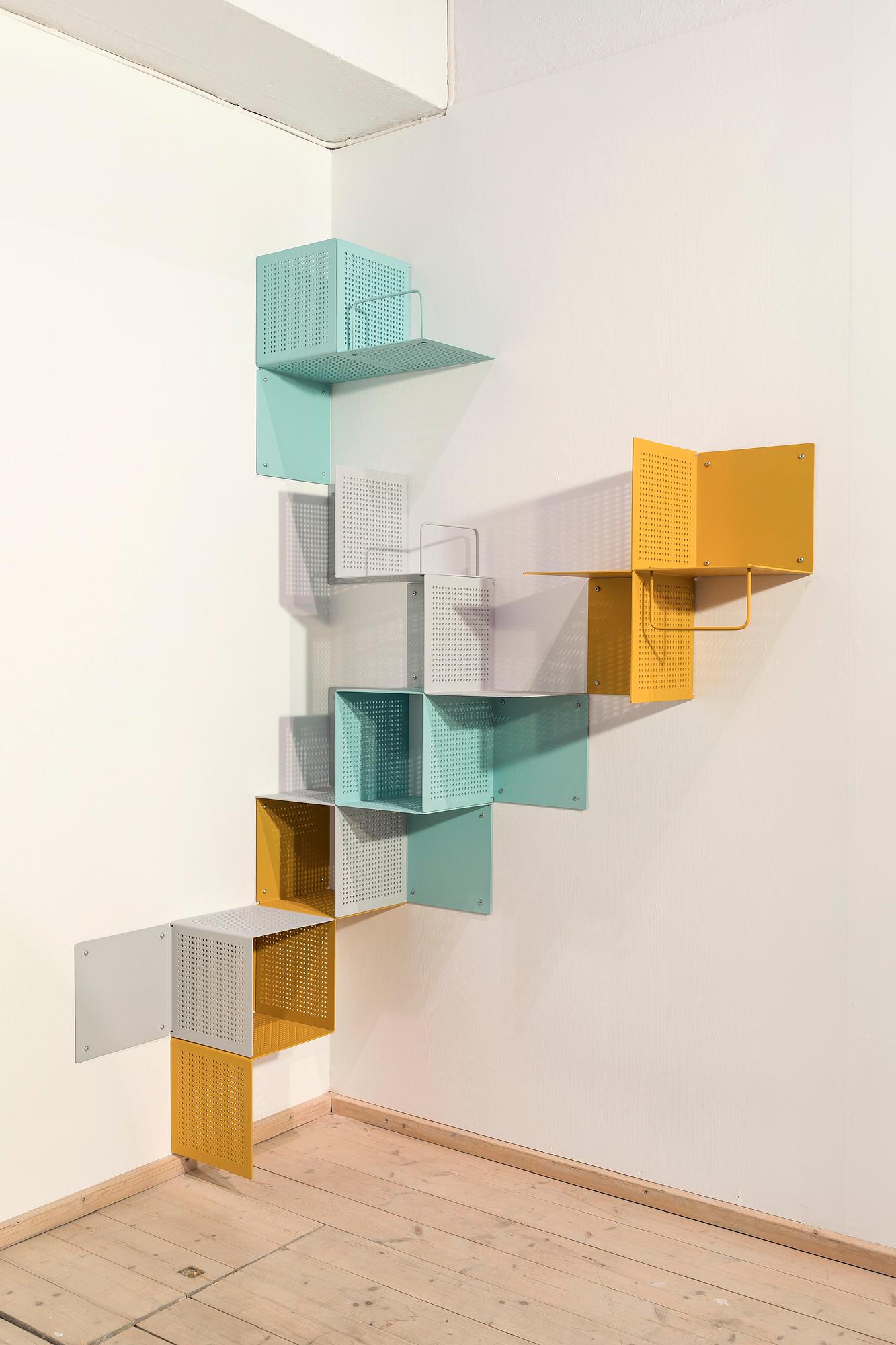 Malin Berglund & Anna Sjöberg, "Cell", shelfing system, 11 pieces, 2018.