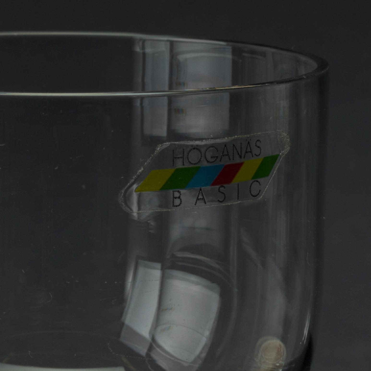 VINGLAS, glas och stengods, 16 st, "BASIC", Höganäs, 1970/80-tal.