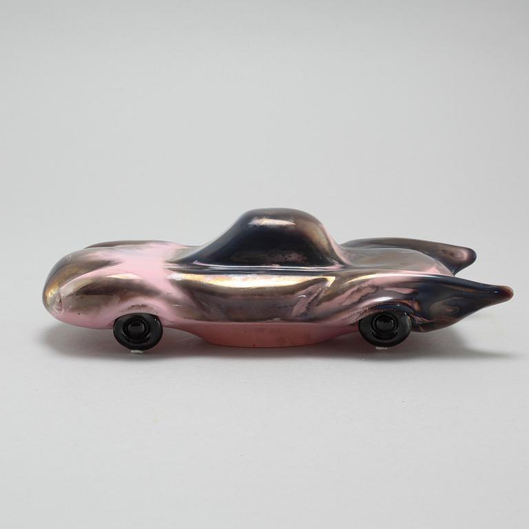 A glass sculpture by Olle Bronzén for Kosta Boda, limited edition 300, signed.