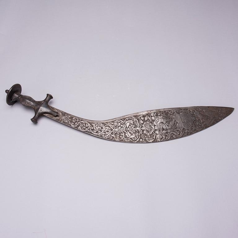 KNIV, Kukri, norra Indien, sekelskiftet 1800/1900.