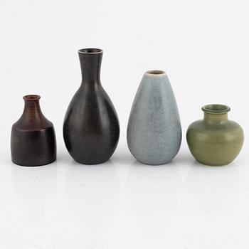 Erich & Ingrid Triller, a set of four vases, Tobo.