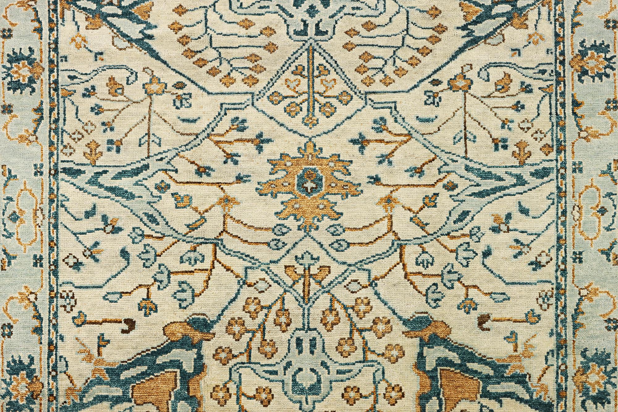 An oriental carpet with Mamluk design, c. 302 x 234 cm.