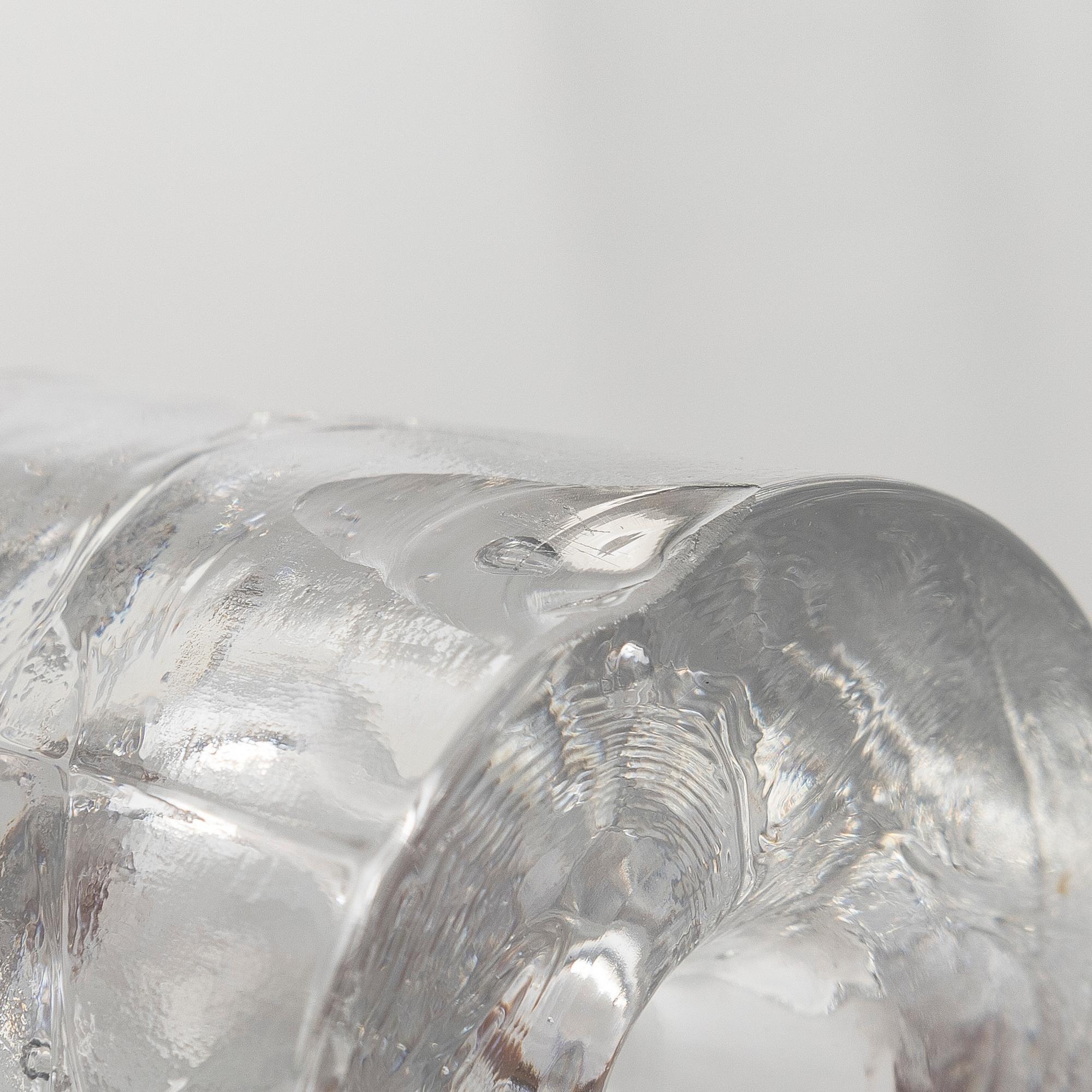 Timo Sarpaneva, vas och 4 st ljusstakar, glas, "Arkipelago", Iittala.