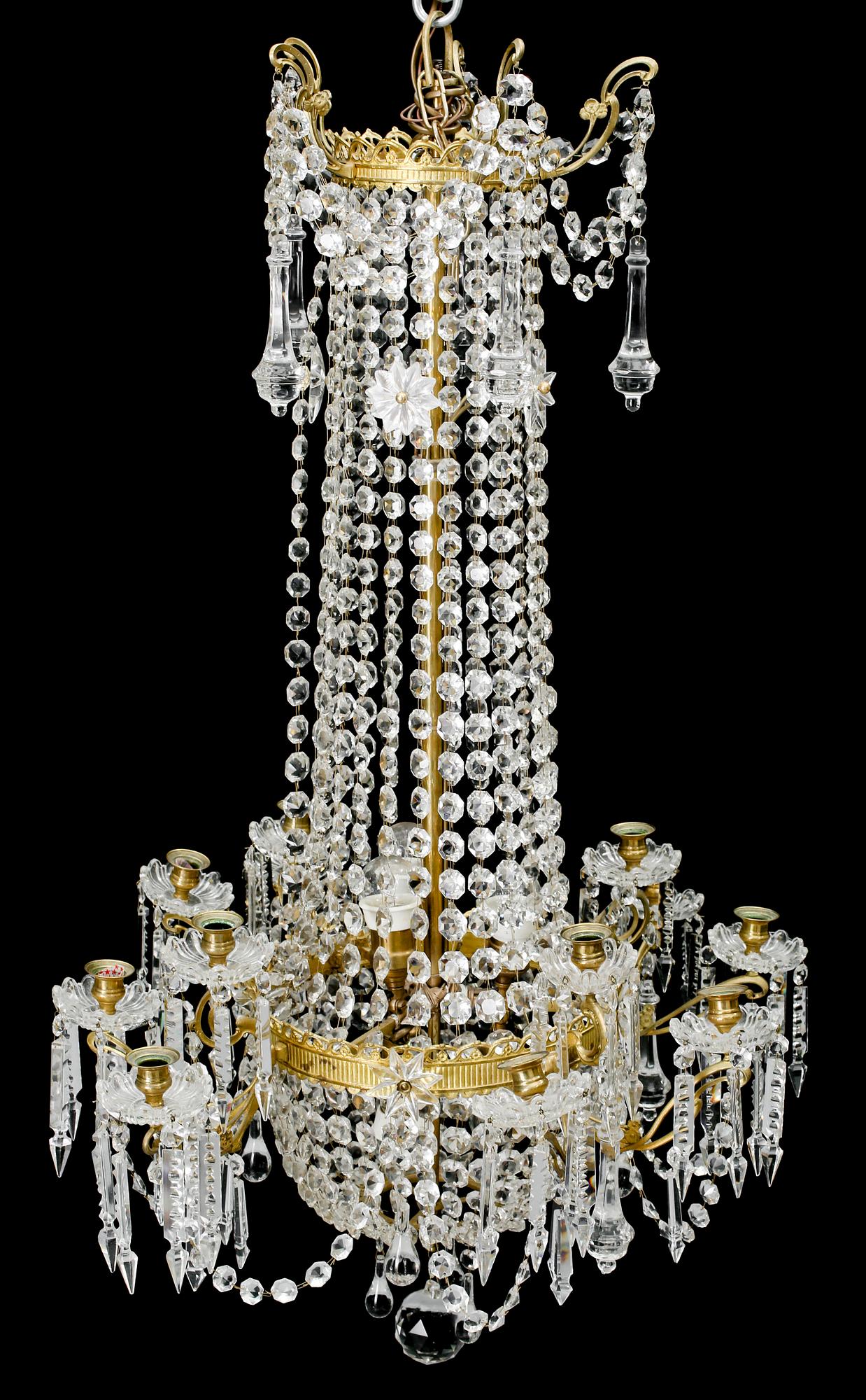 LJUSKRONA, tidigt 1900-tal. Höjd ca 105 cm.