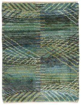 229. Barbro Nilsson, a carpet, "Marina, grön", knotted pile, ca 200 x 157 cm, signed AB MMF BN.