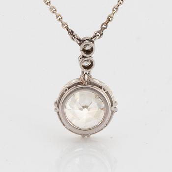 An old-cut diamond pendant.