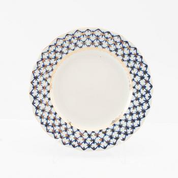 Teservis 15 dlr "Cobalt Net", Lomonosov Sovjetunionen porslin.