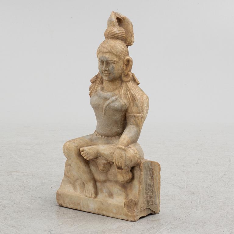 An Indian stone sculpture, 20th century.