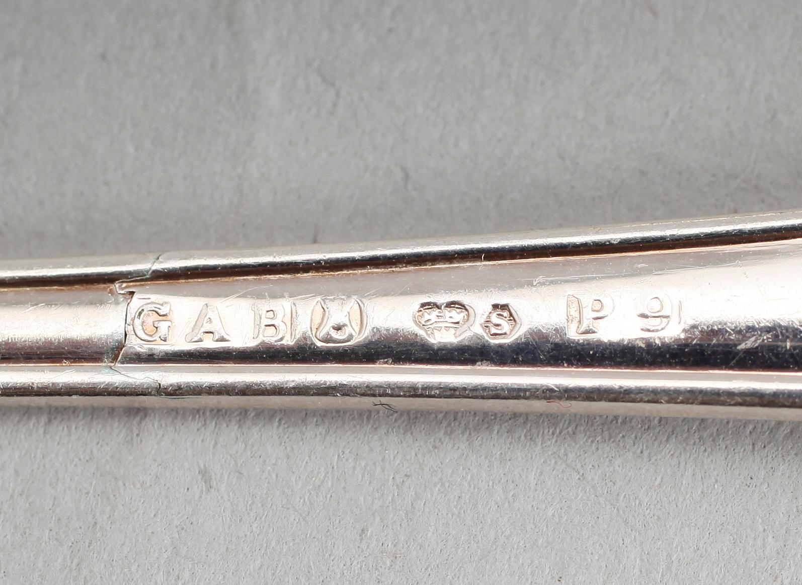 BESTICK, 13 delar, silver, 1800-/1900-tal. vikt ca 336 gram.