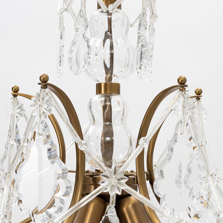 A Baroque style chandelier, second part of the 20th Century.