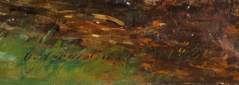 OLOF HERMELIN, oil on canvas, signed and indistinctly dated 188X.