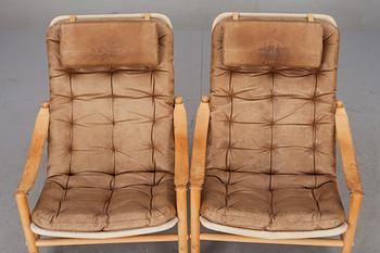 FÅTÖLJER, ett par, "Junker", Bror Boije, Dux, 1900-talets andra hälft.