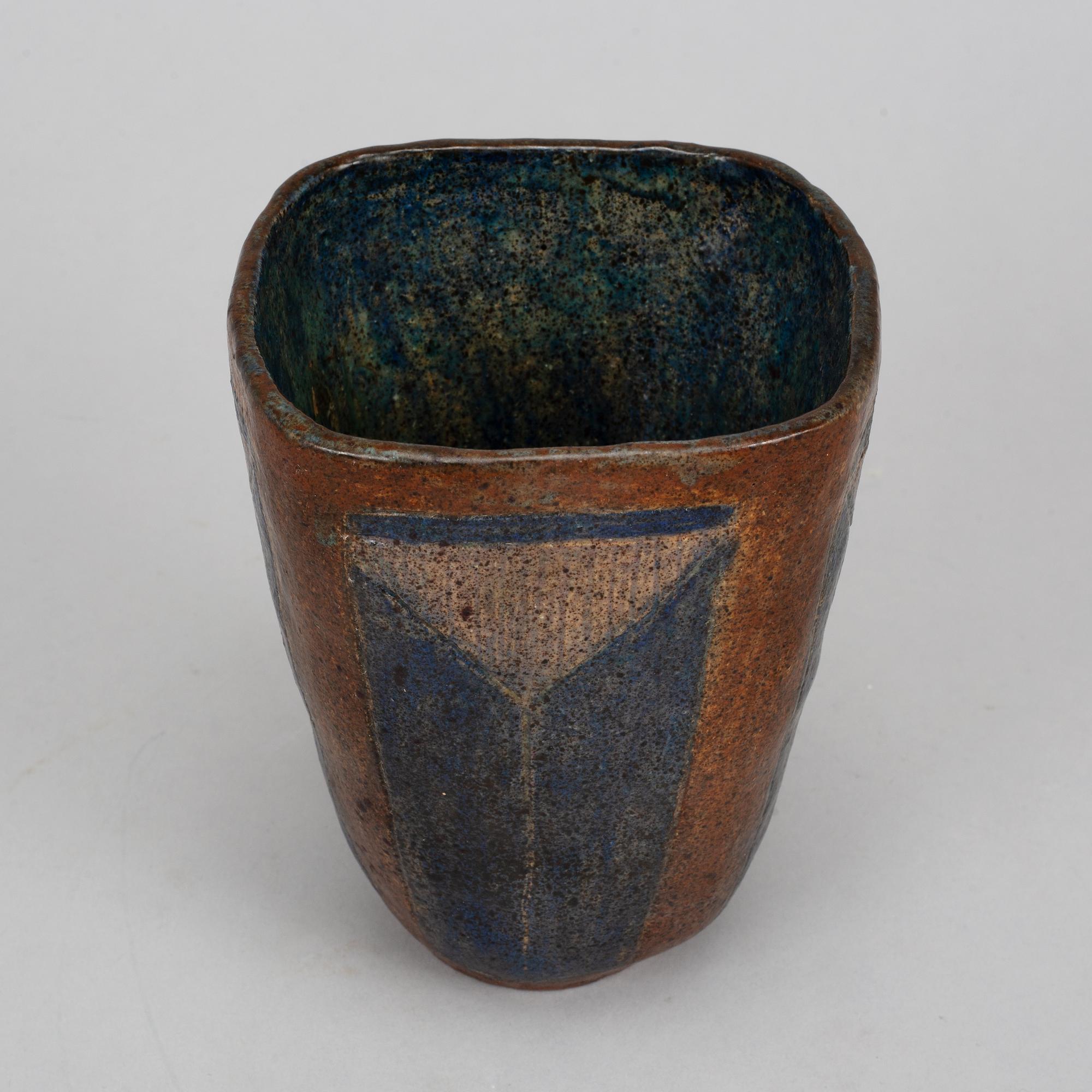 Dagmar Norell, a signed earthenware vase.