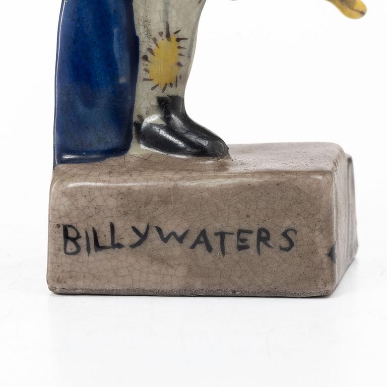 Figurin, porslin, föreställande Billy Waters, England, 1800-tal.