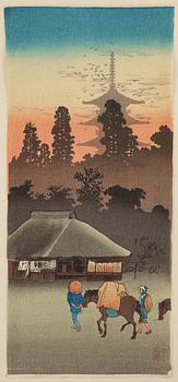 A group of 23 Japanese creped prints, Japan, 20th Century.