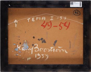 HARRY BOOSTRÖM, oil on panel, signed Harry Booström, dated -54 on verso.