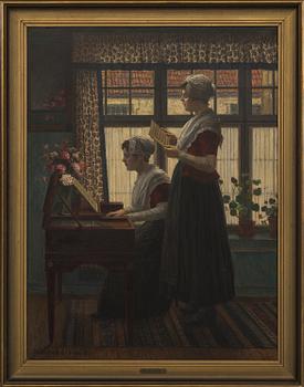 WALTER FIRLE, signed oil on canvas.