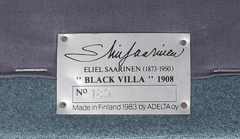 KARMSTOL, 3 st, "Black Villa", Eliel Saarinen, ADELTA oy, Finland 1983. Brickmärkt.