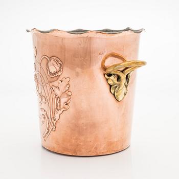 An early 20th century champagnecooler for WMF, Württembergische Metallwarenfabrik, Germany.