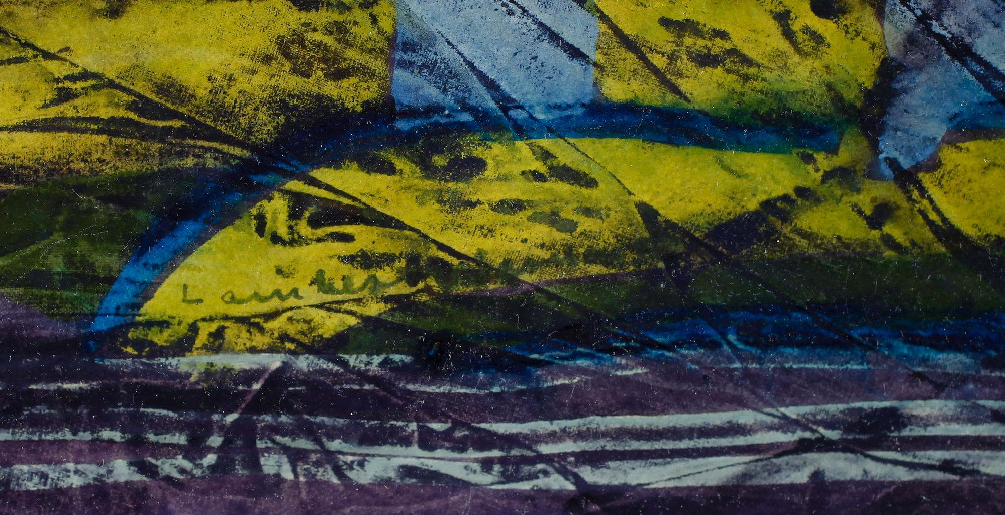 LAMBERT WERNER, tempera, signerad.