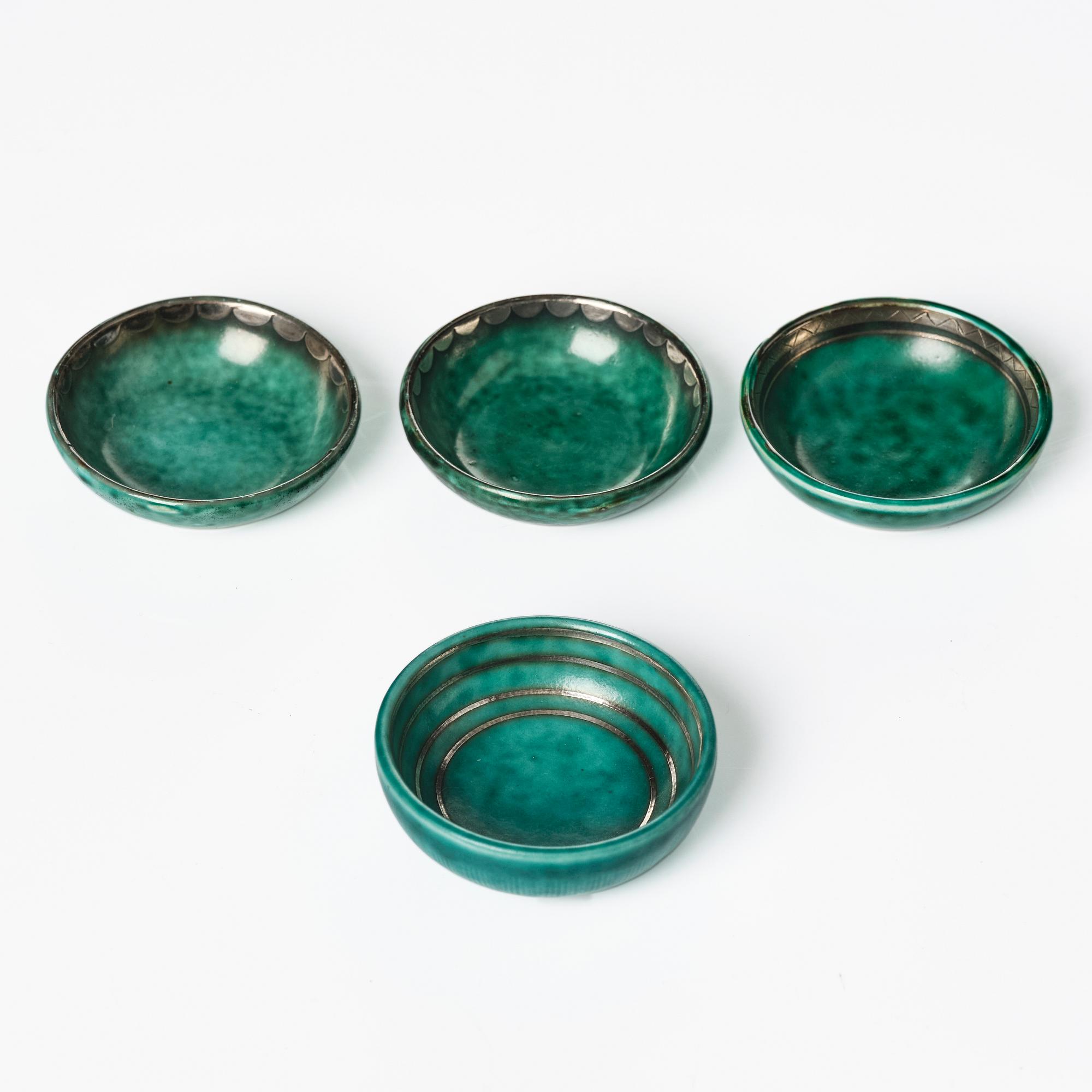 Wilhelm Kåge, a collection of ceramic, mostly "Argenta", 49 pieces, Gustavsberg, Sweden, 1930's-60's.