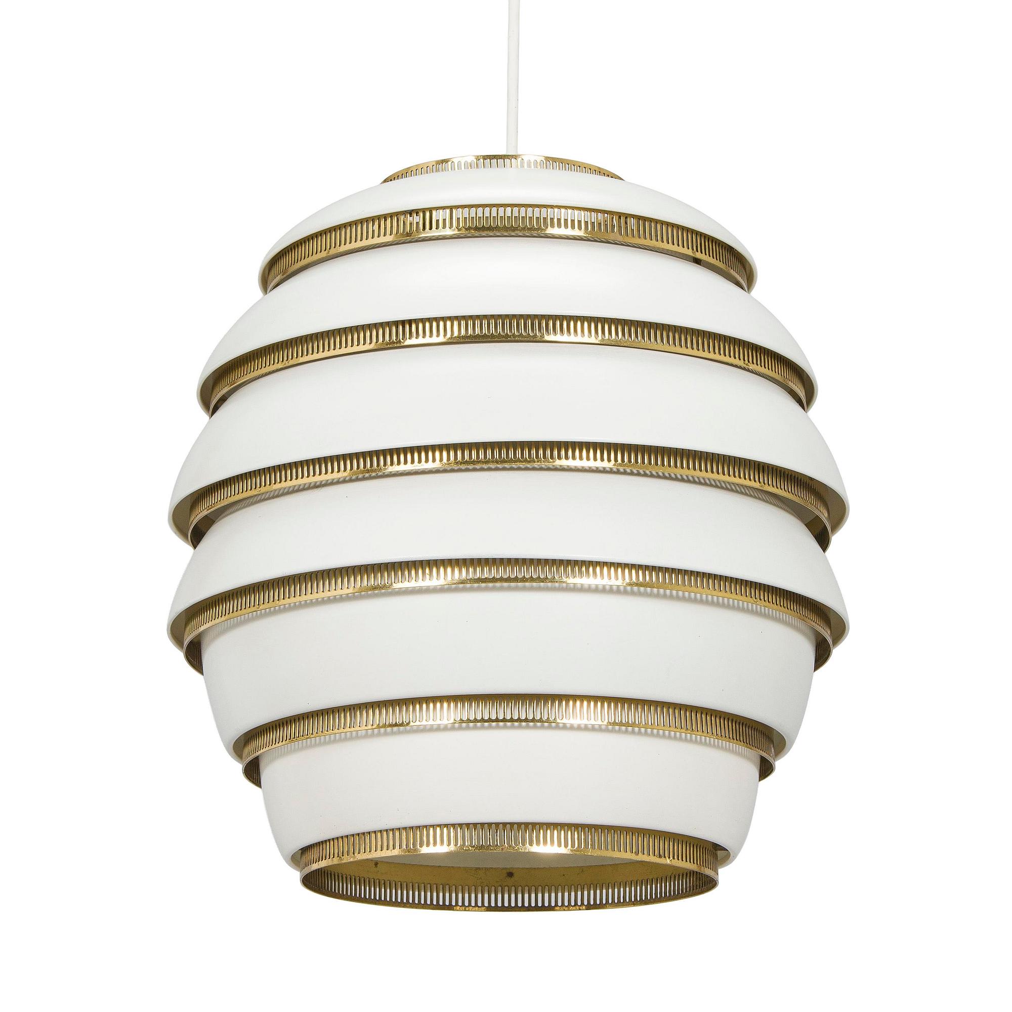 Alvar Aalto, a pendant lamp A332, 'Beehive' for Valaistustyö.