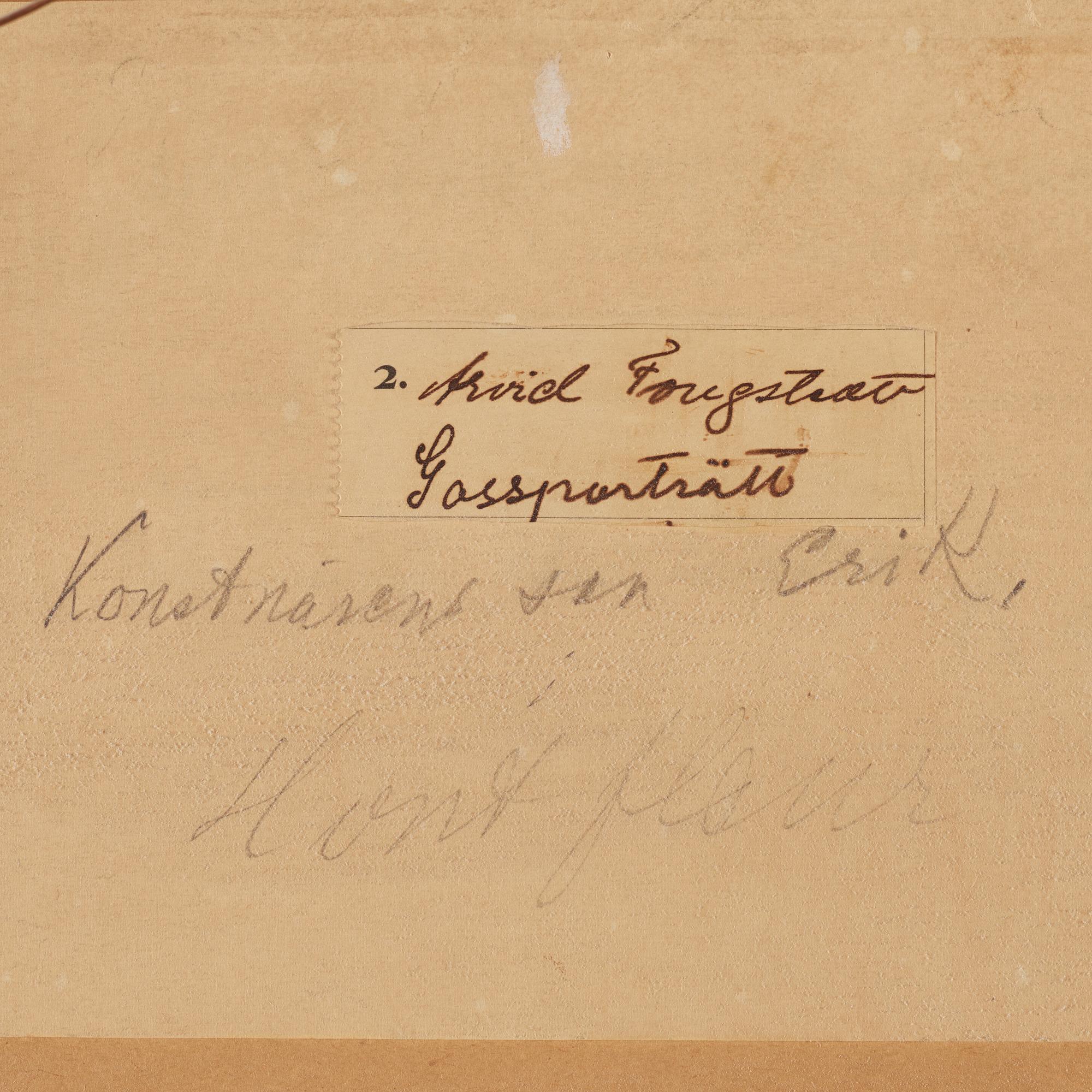 Arvid Fougstedt, "Goose Portrait" (The Artist's Son Erik).