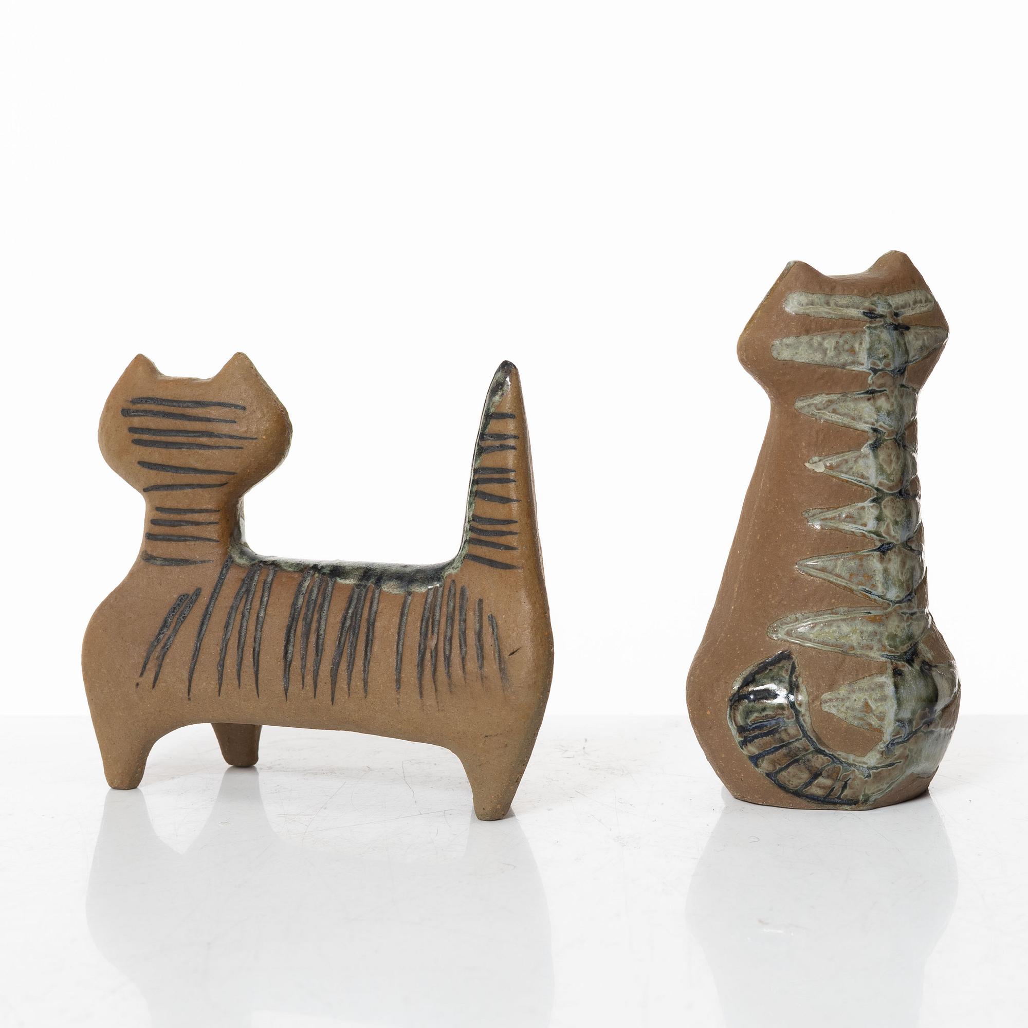 Lisa Larson, figurines, 6 pcs, stoneware, Gustavsberg.