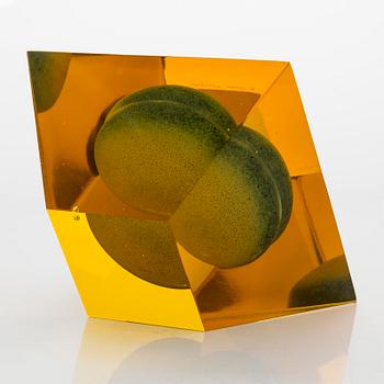 Oiva Toikka, skulptur "Gold", signerad O. Toikka Nuutajärvi.